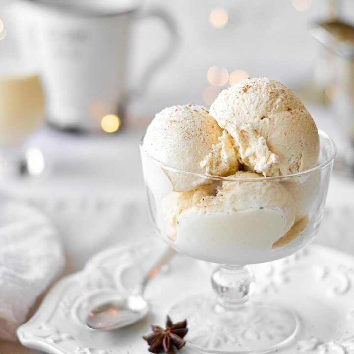 Bourbon Eggnog No Churn Ice Cream Curly Girl Kitchen