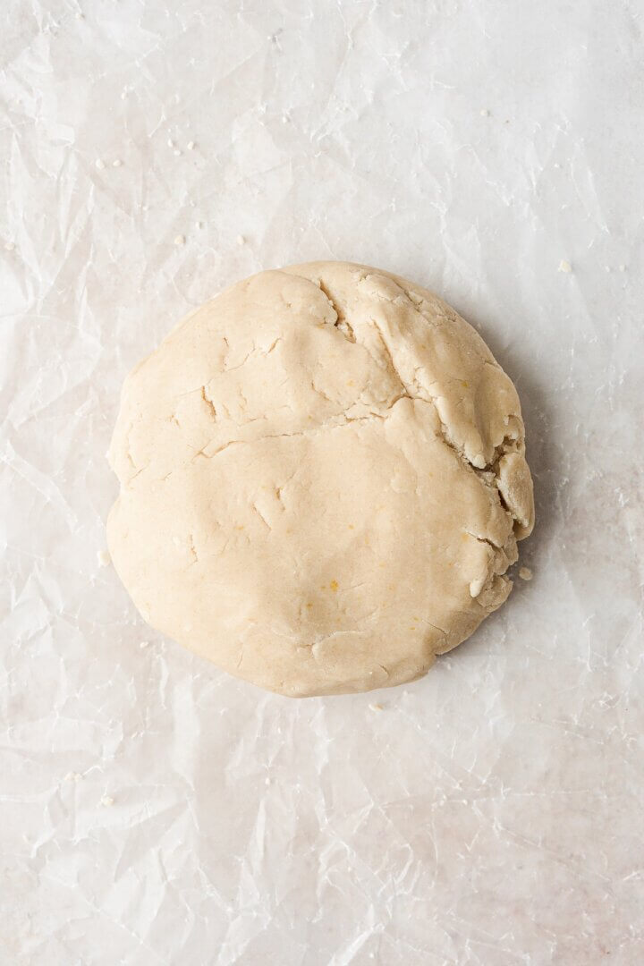 Lemon shortbread cookie dough.