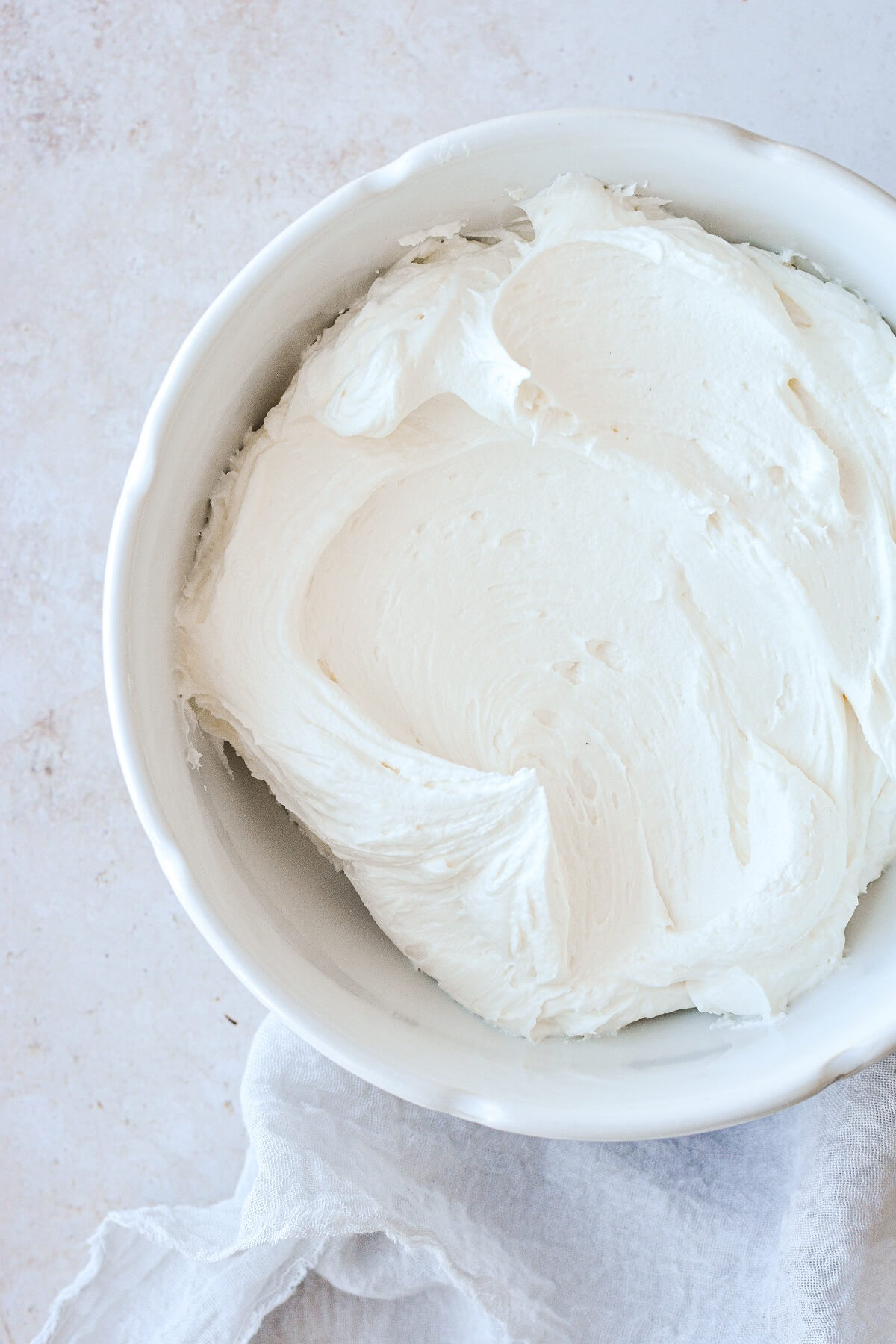 A bowl of vanilla buttercream.