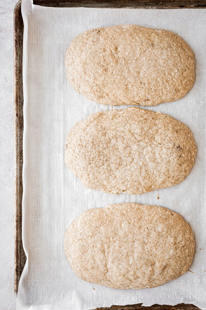Steps for making maple macadamia nut biscotti.