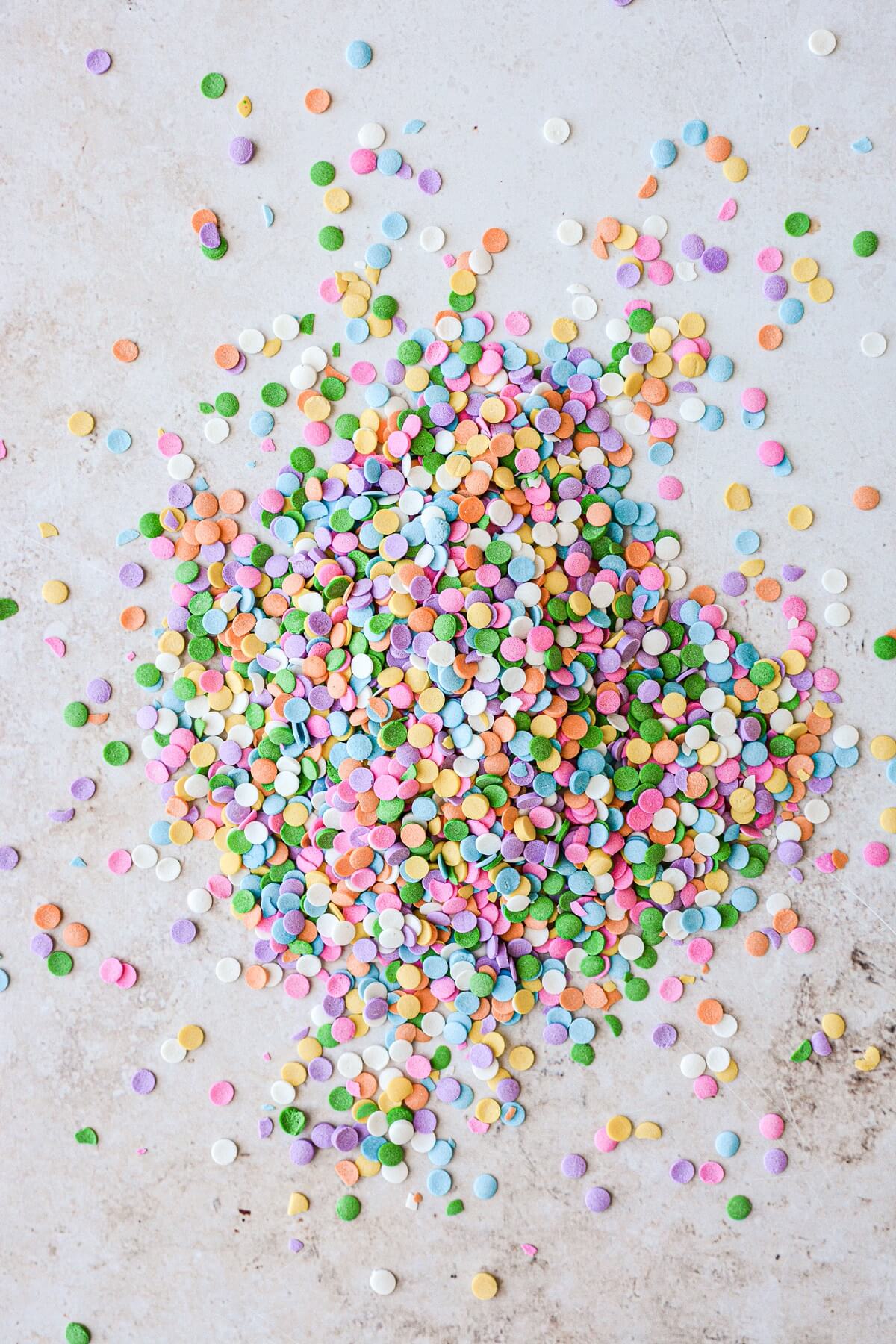 Confetti rainbow sprinkles.