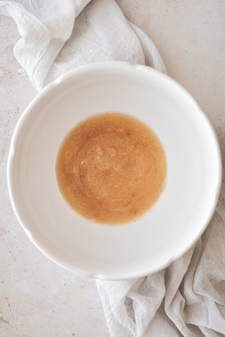 Bowl of brown butter.