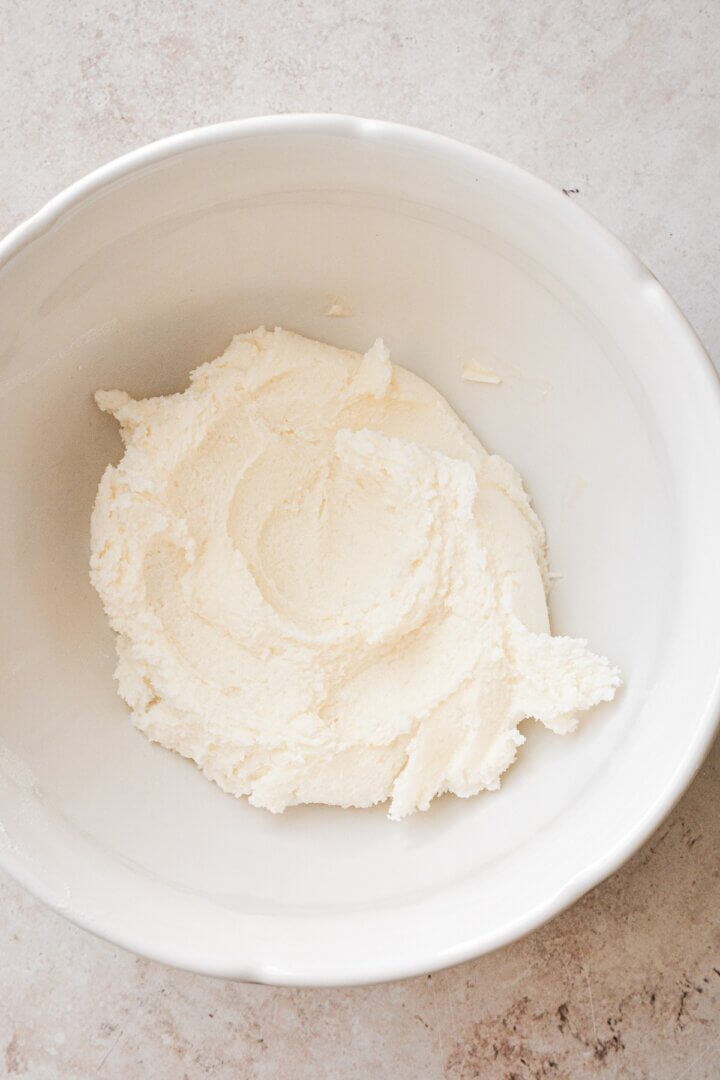 Step 2 for making lemon ricotta cake.