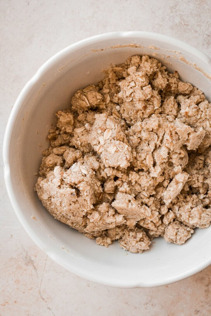 Almond oat crumb mixture.