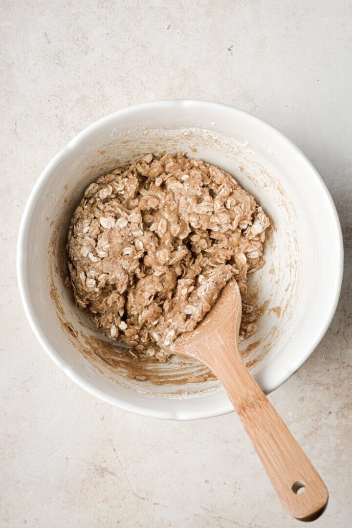 Step 6 for making oatmeal raisin cookies.