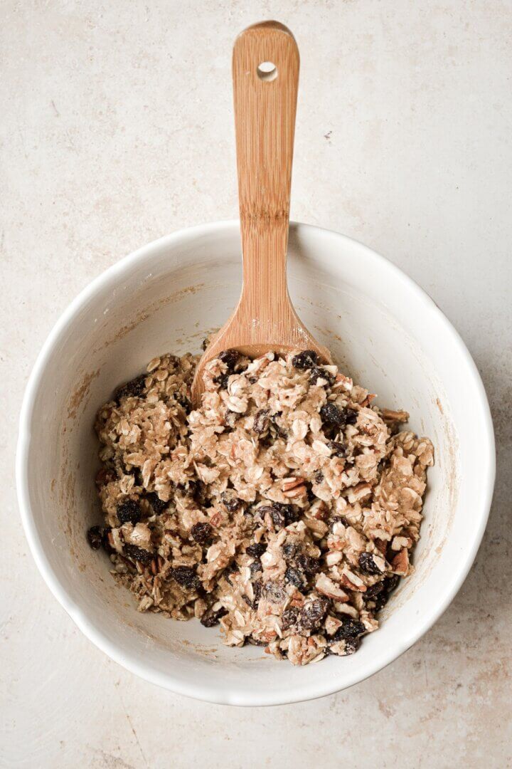 Step 8 for making oatmeal raisin cookies.