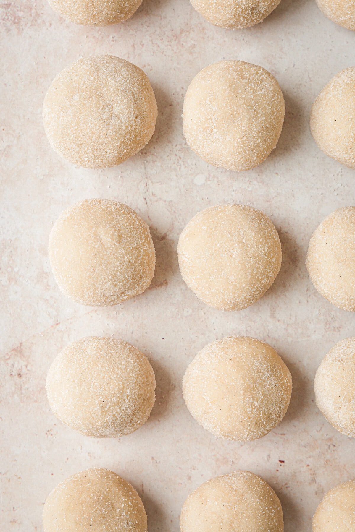 Soft sugar cookie dough balls.
