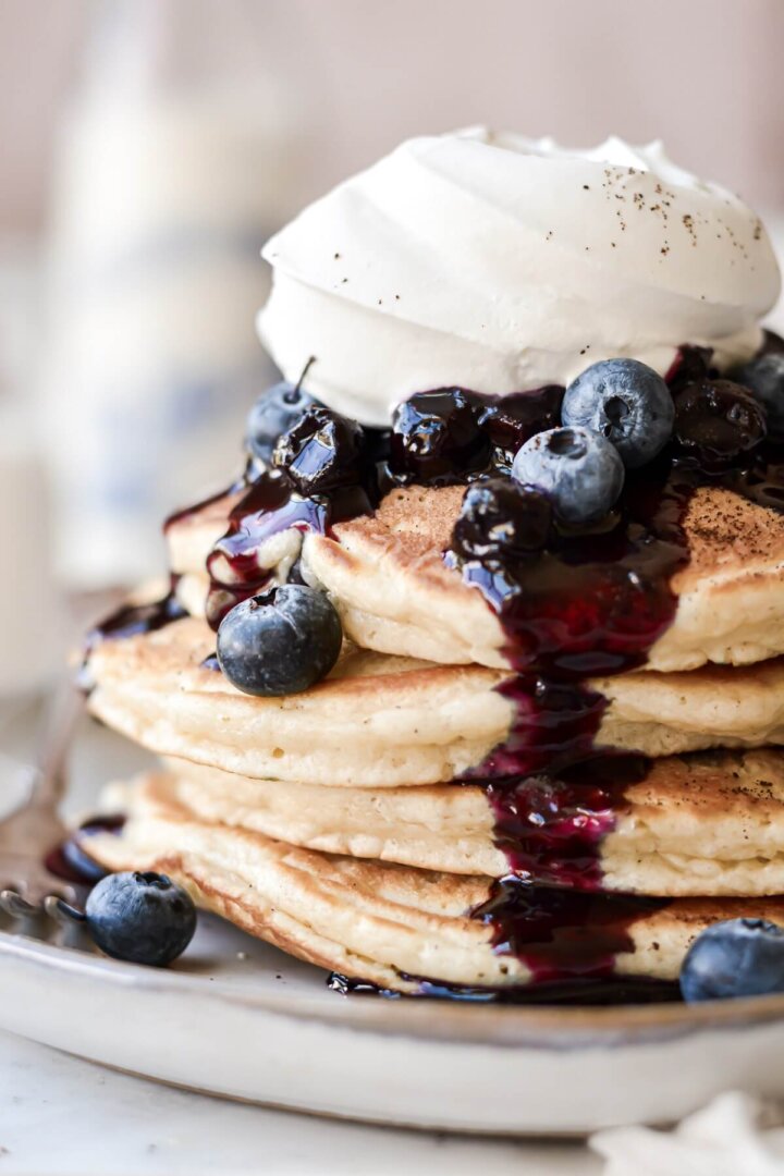 High Altitude Fluffy Blueberry Pancakes Curly Girl Kitchen