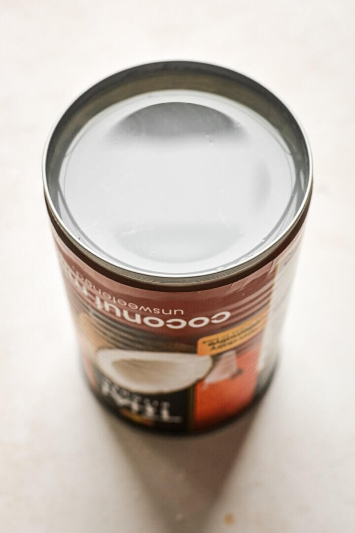 Can of coconut milk.