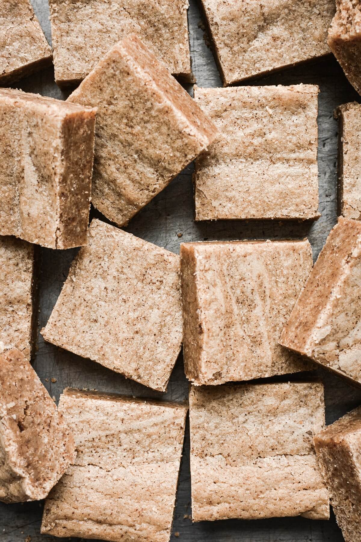 Coffee cookie bars cut into squares.
