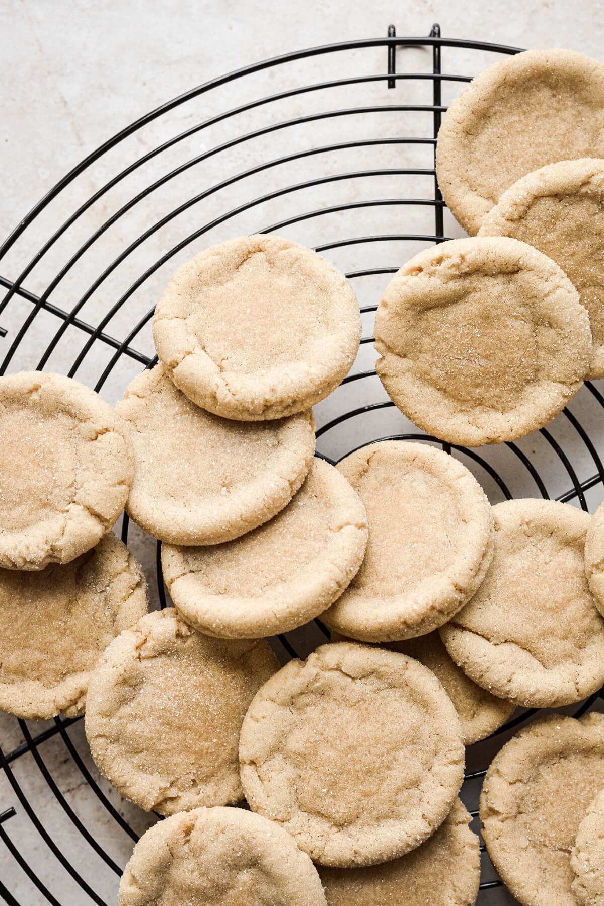 Soft and chewy butterscotch cookies on a cooling rack.
