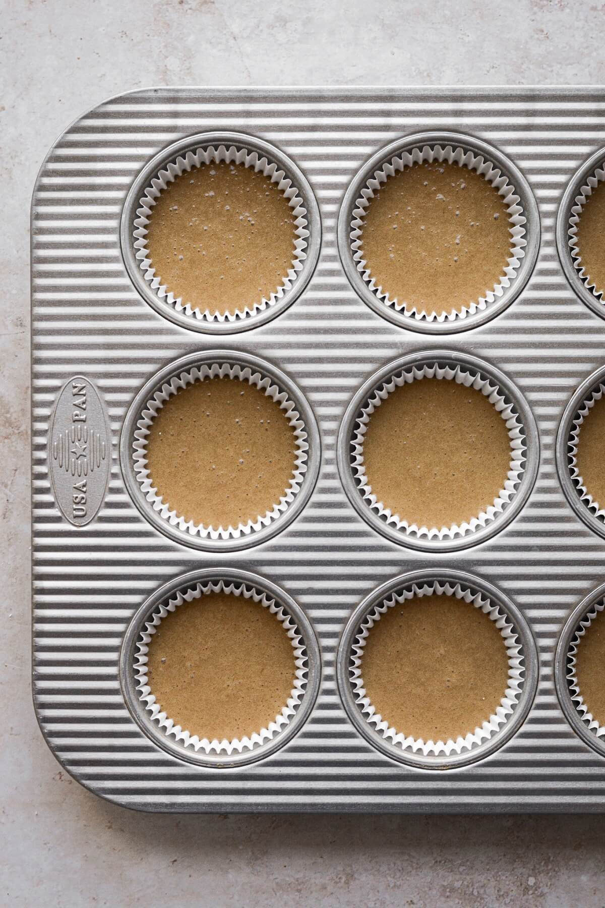 Step 7 for making coffee cupcakes.