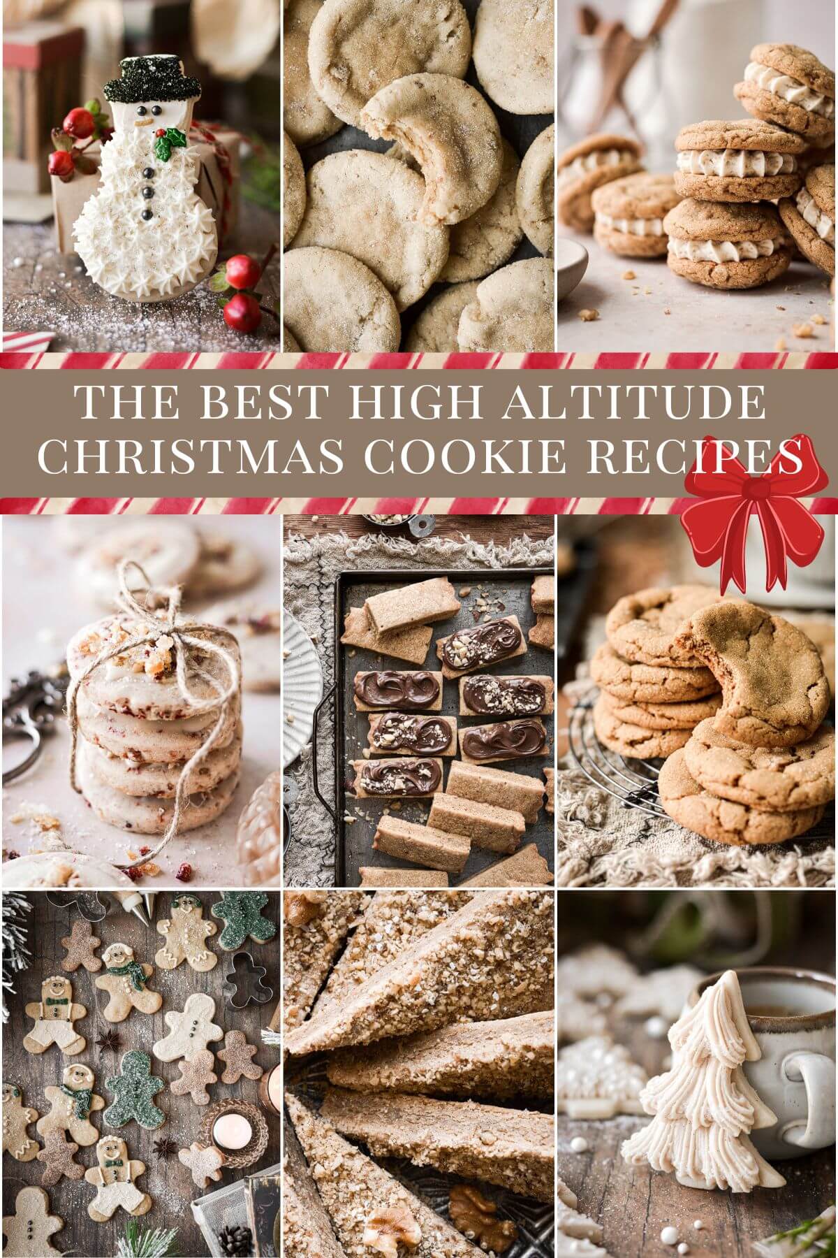 The best high altitude Christmas cookie recipes graphic.