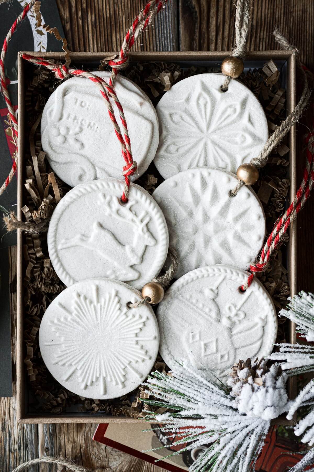 Homemade Salt Dough Christmas Ornaments with Cookie Stamps - Curly Girl  Kitchen