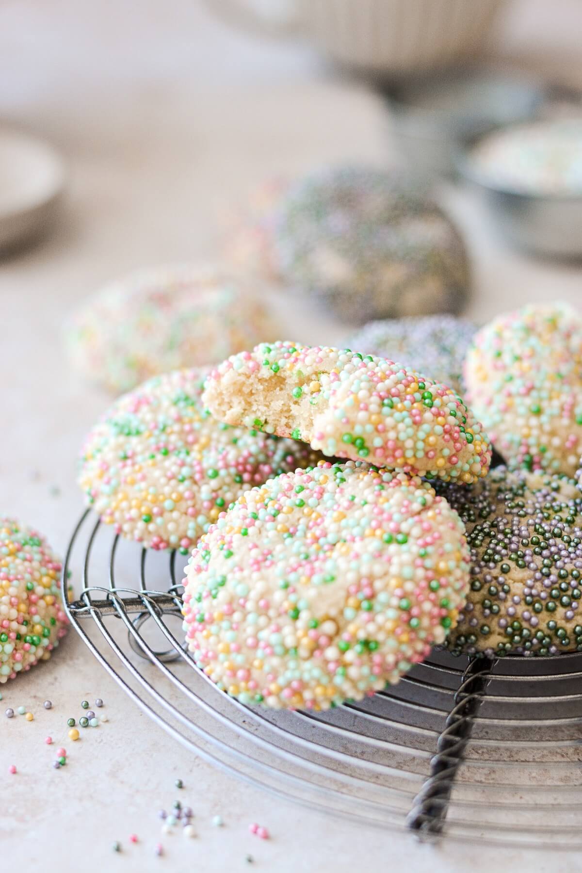 Easter sprinkle sugar cookies.
