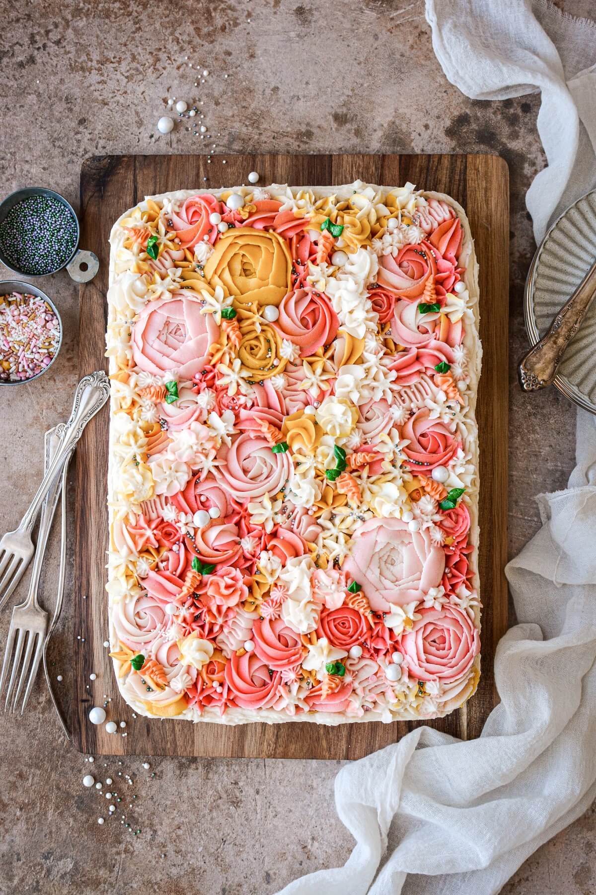 High Altitude Carrot Cake Sheet Cake for Easter - Curly Girl Kitchen