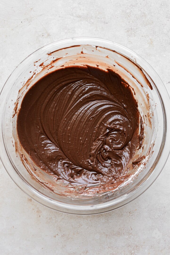 Step 6 for making chocolate fudge frosting.