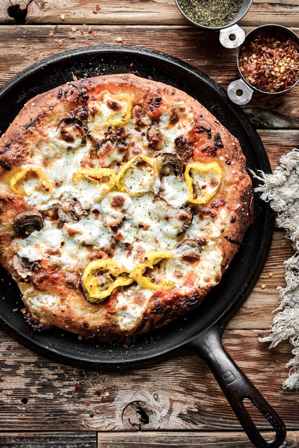 High Altitude Homemade Crispy Pan Pizza - Curly Girl Kitchen