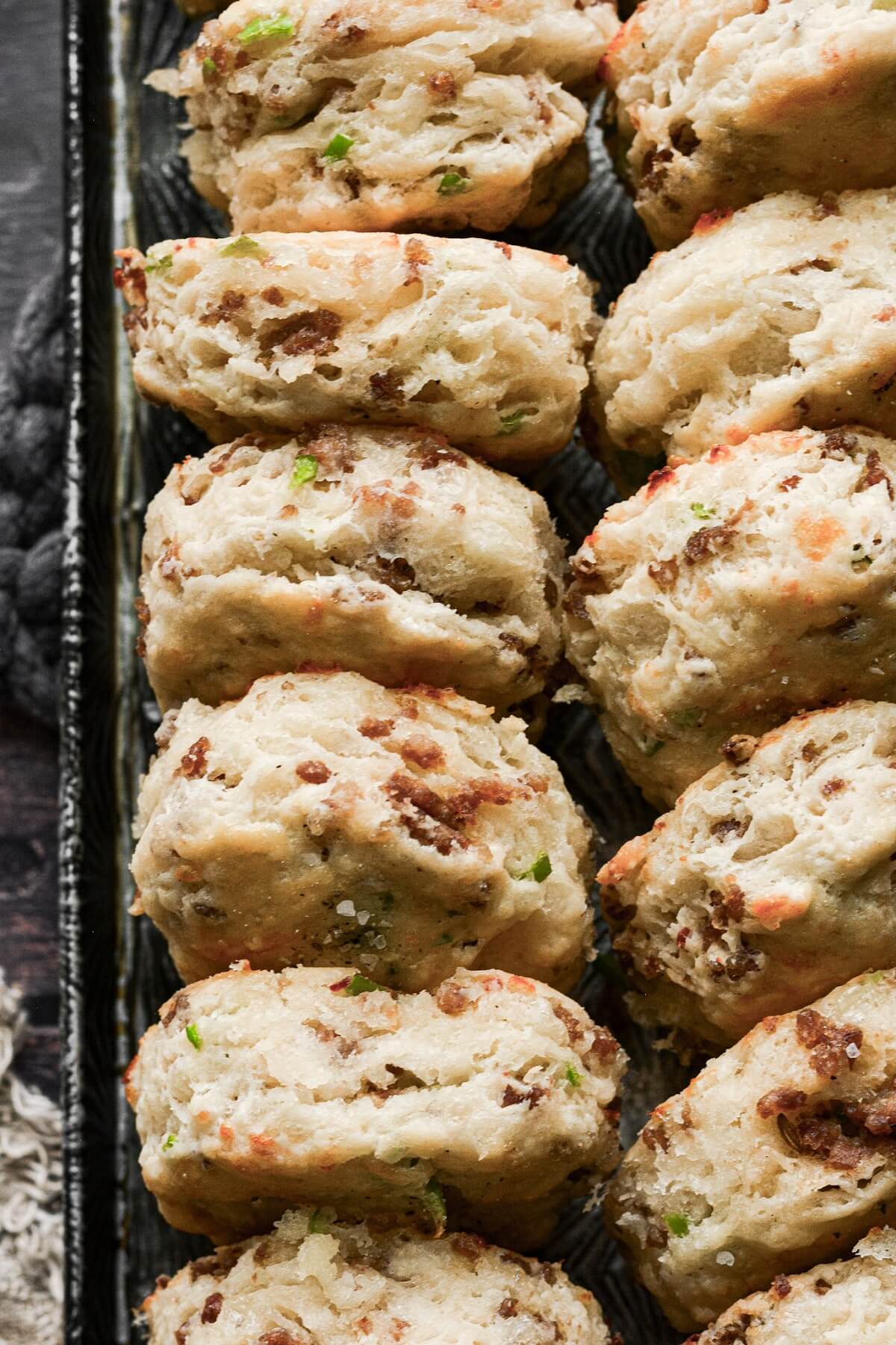 Sausage cheese biscuits.