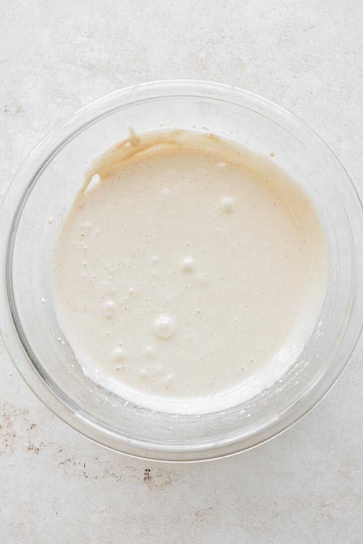 Step 2 for making vanilla malted milk ice cream.