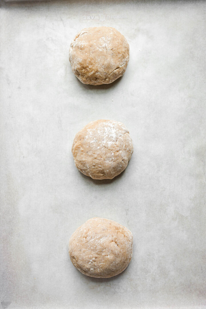 Step 5 for making ginger walnut biscotti.