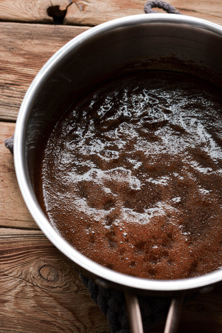 Step 2 for making gingerbread dough.