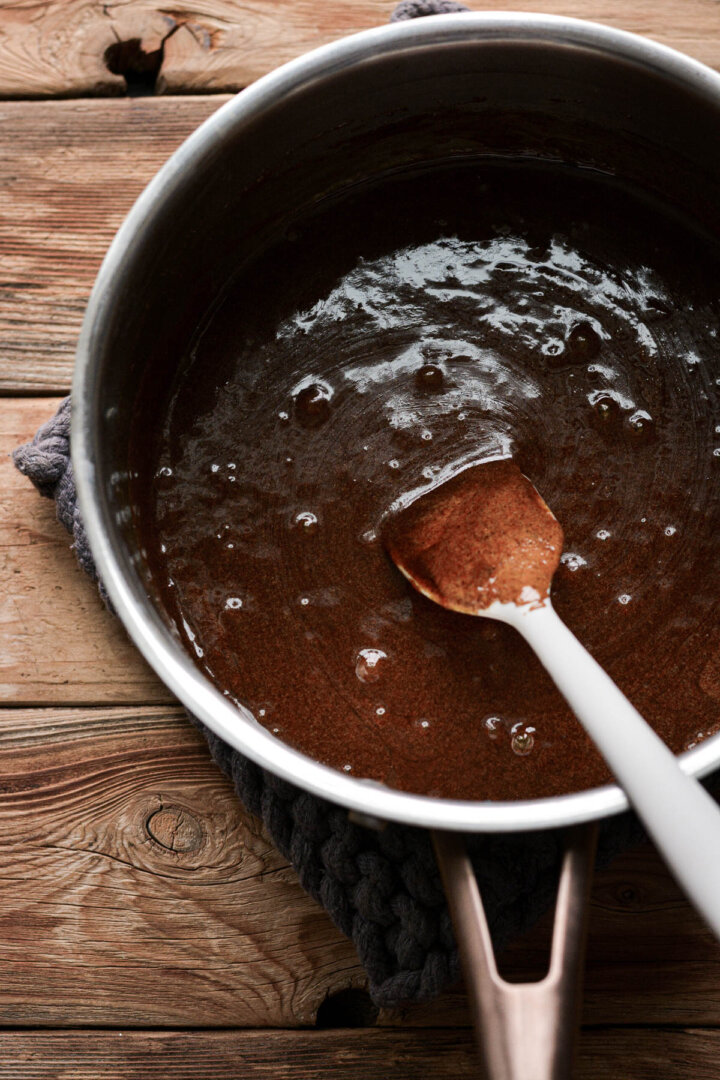 Step 6 for making gingerbread dough.