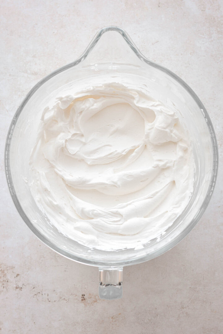 Step 4 for making homemade stabilized whipped cream.