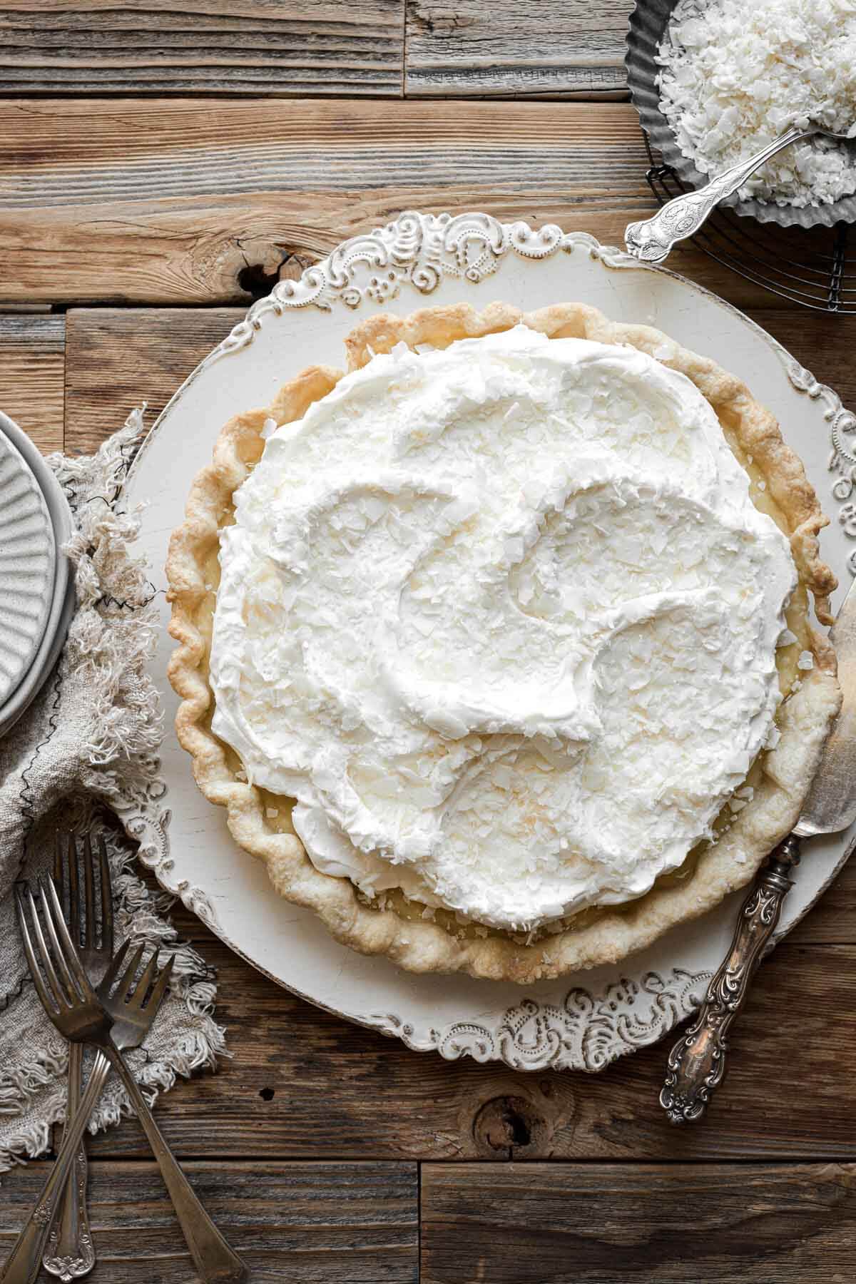 Best Homemade Coconut Cream Pie - Curly Girl Kitchen