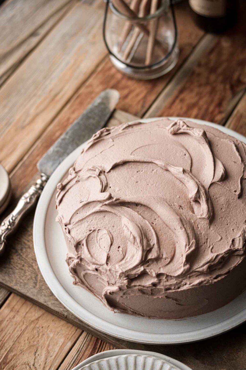 High Altitude Vanilla Cake with Chocolate Whipped Cream - Curly Girl ...