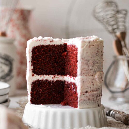 High Altitude Mini Red Velvet Cake - Curly Girl Kitchen