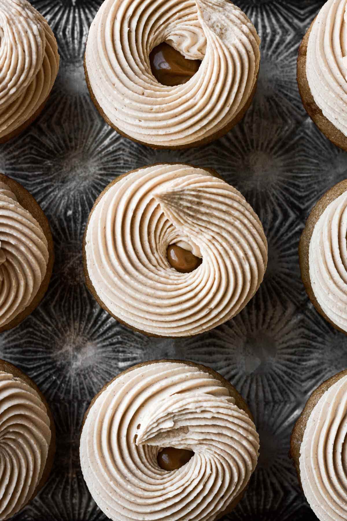 High Altitude Cookie Butter Cupcakes - Curly Girl Kitchen