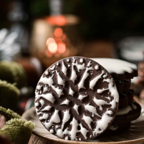 Iced Chocolate Gingerbread Cookies - Curly Girl Kitchen