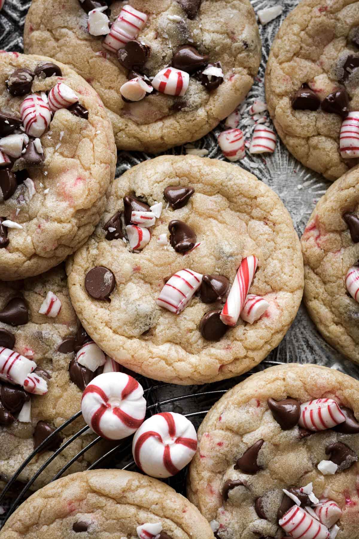 Peppermint chocolate chip cookies.