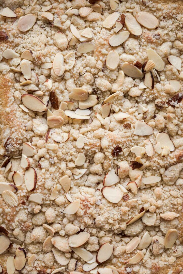 Step 4 for making almond cream cheese coffee cake.