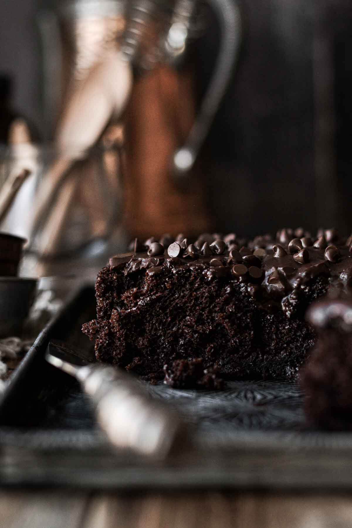 Chocolate depression cake.