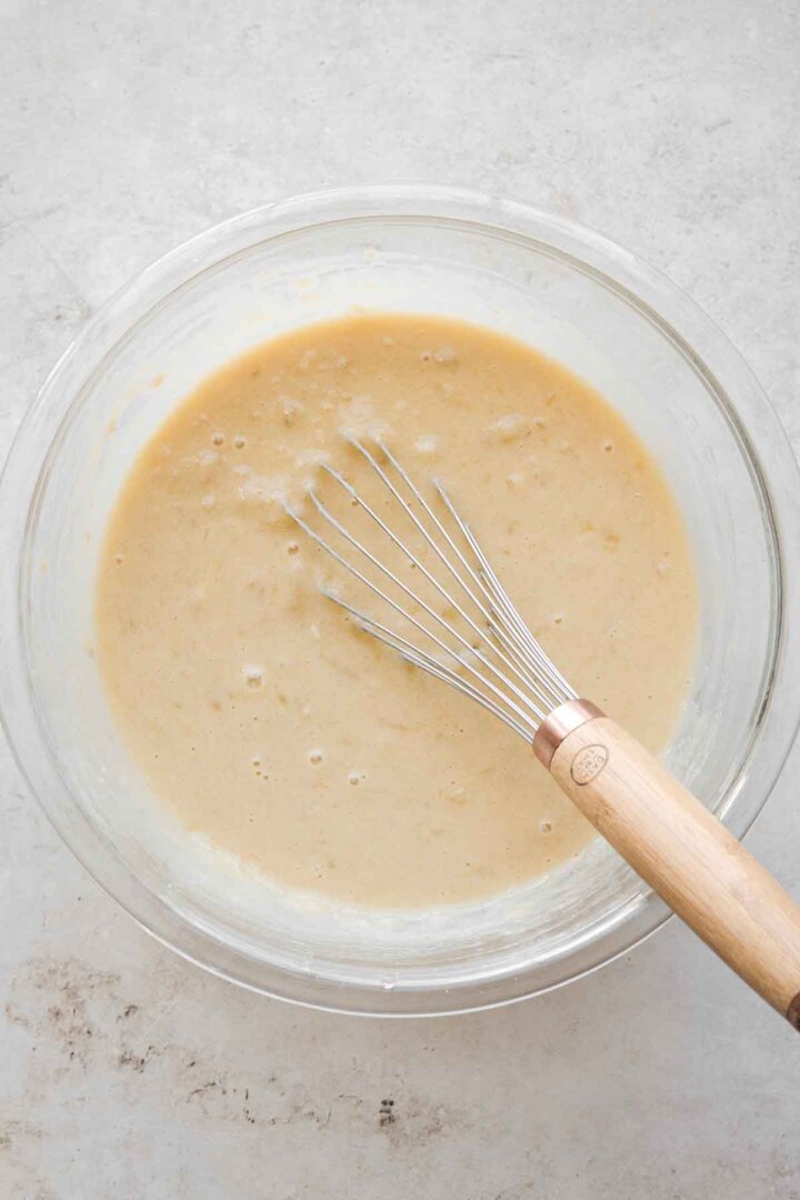 Step 3 for making banana bread.