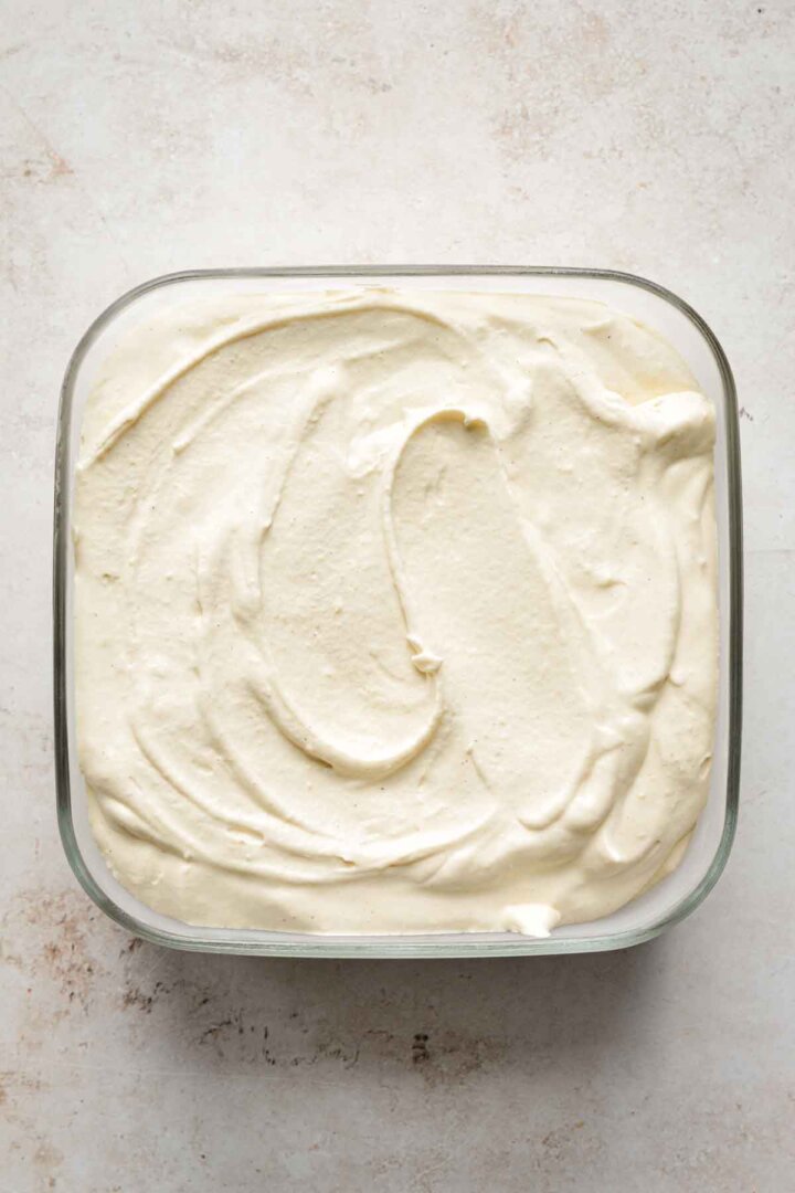 Step 6 for making cardamom mango ice cream.