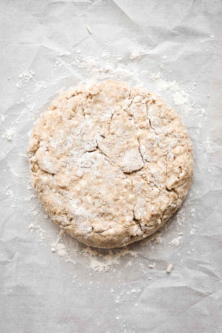 Step 7 for making maple pecan scones.