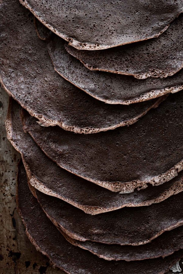 Chocolate crepes.