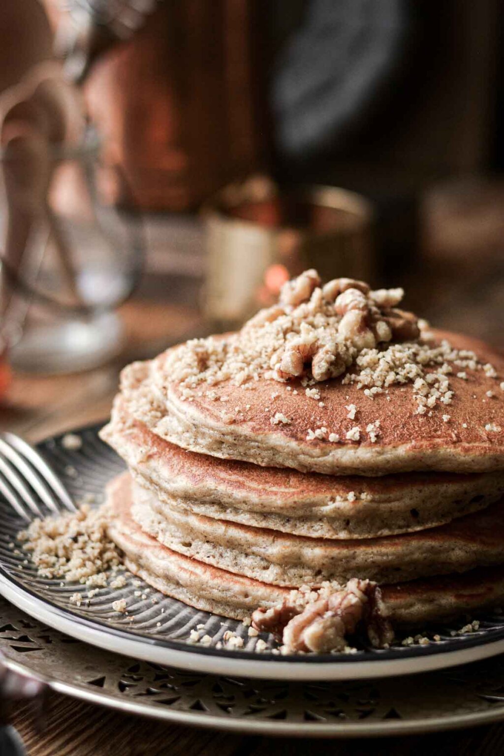 High Altitude Walnut Spice Pancakes - Curly Girl Kitchen