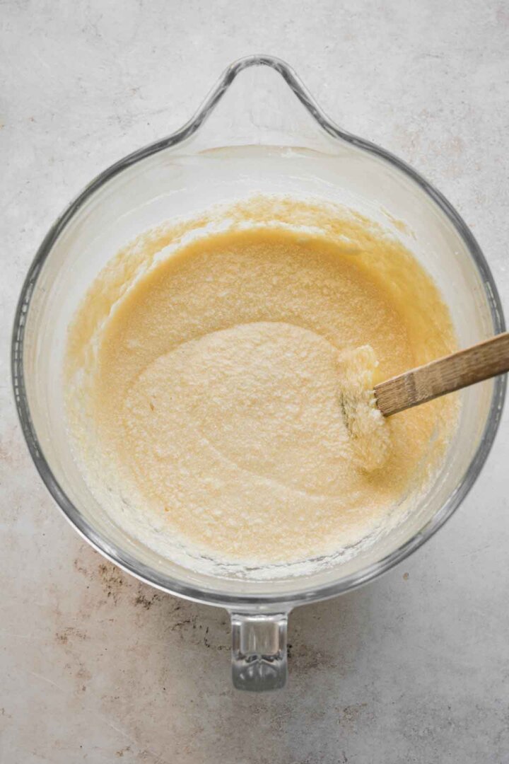 Step 6 for making chess pie - finished batter.