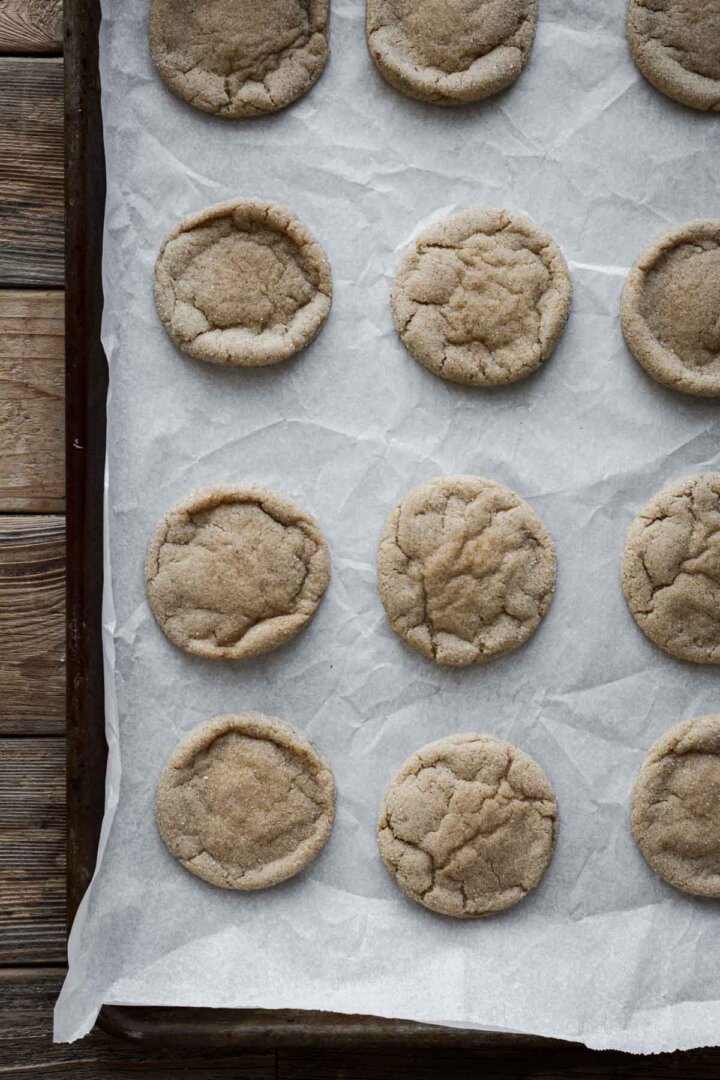 Step 6 for making maple cookies - baked cookies.
