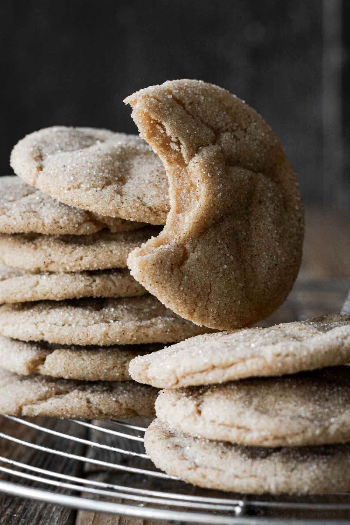Stack of soft maple cookies.