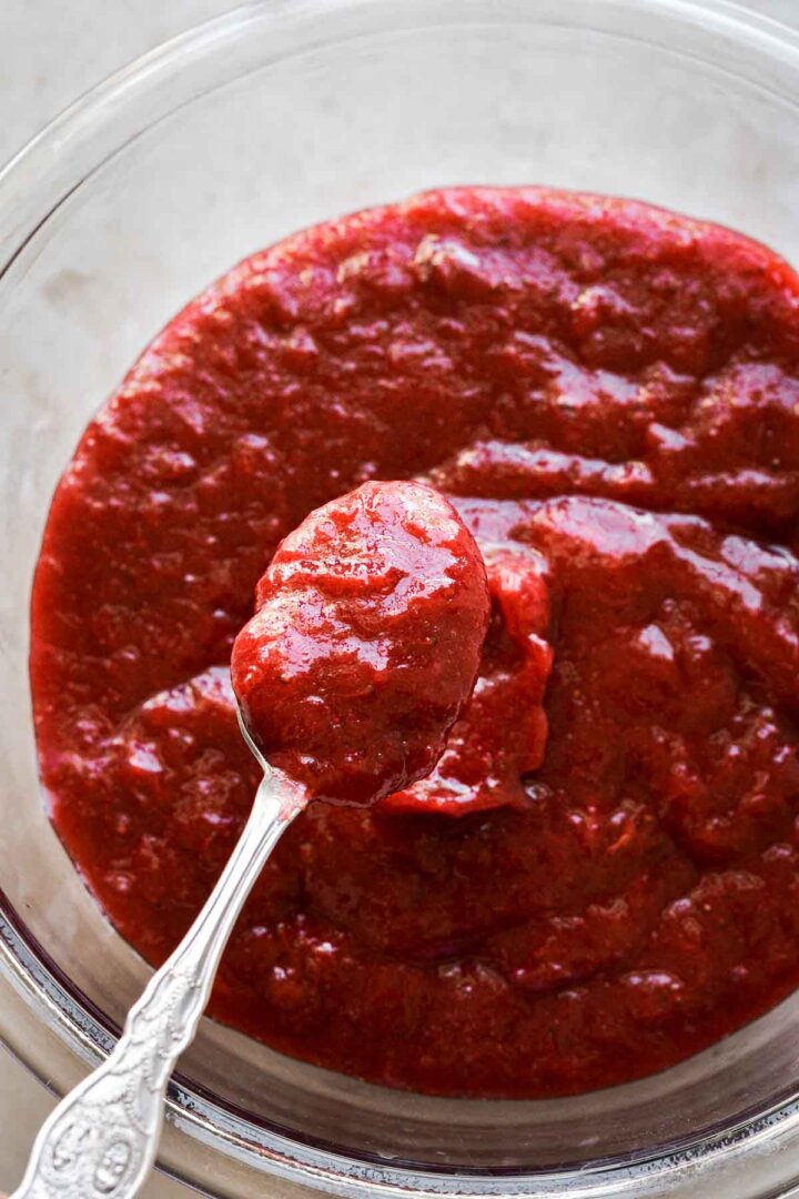 Strawberry rhubarb compote.
