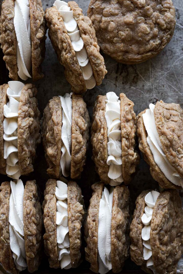 Homemade oatmeal cream pies.