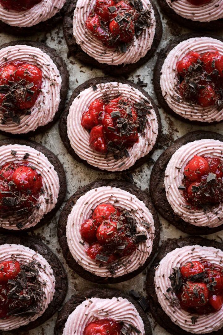 Chocolate cherry cookies.