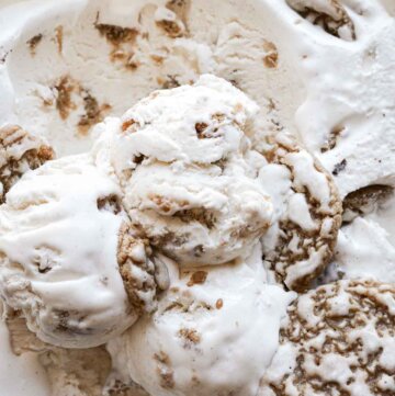 Scoops of oatmeal cookie ice cream.