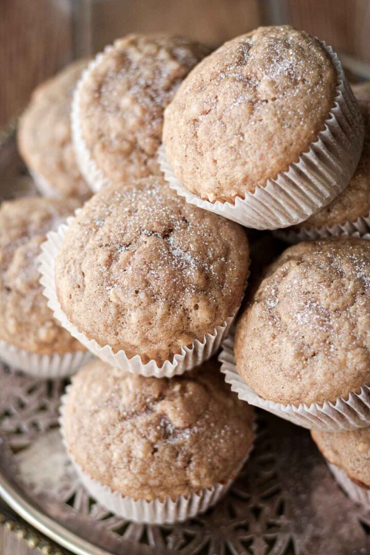 Banana walnut muffins.