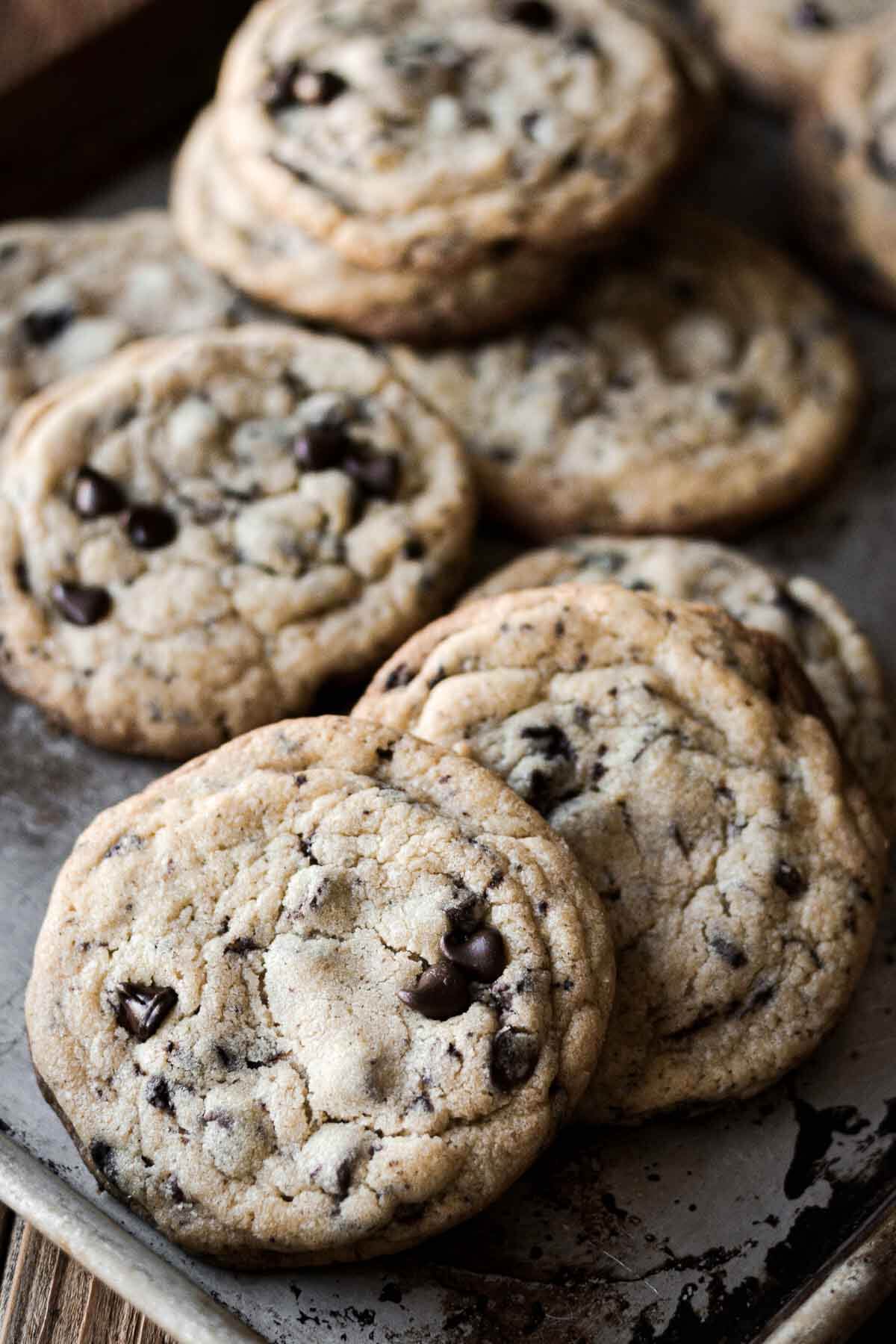 Big bakery style chocolate chip cookies.